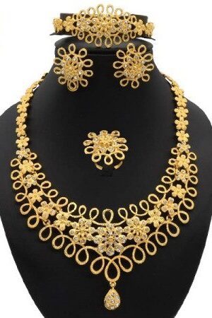 Dubai 21k Gold Plated 4pcs Necklace Set-310