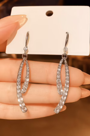 Crystal Twist Drop Earrings -152